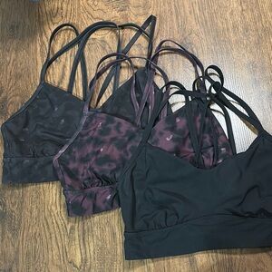 ALL IN MOTION Women's Strappy Sports Bra in‎ violet leopard print